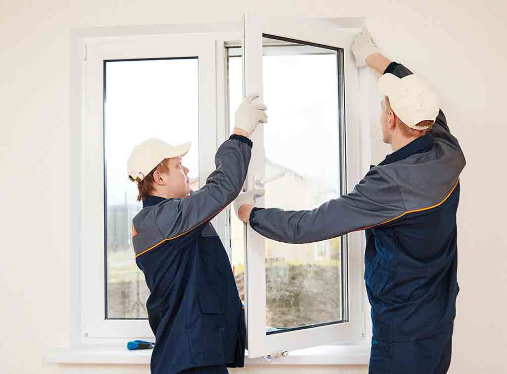 Energy efficient window installation in a home